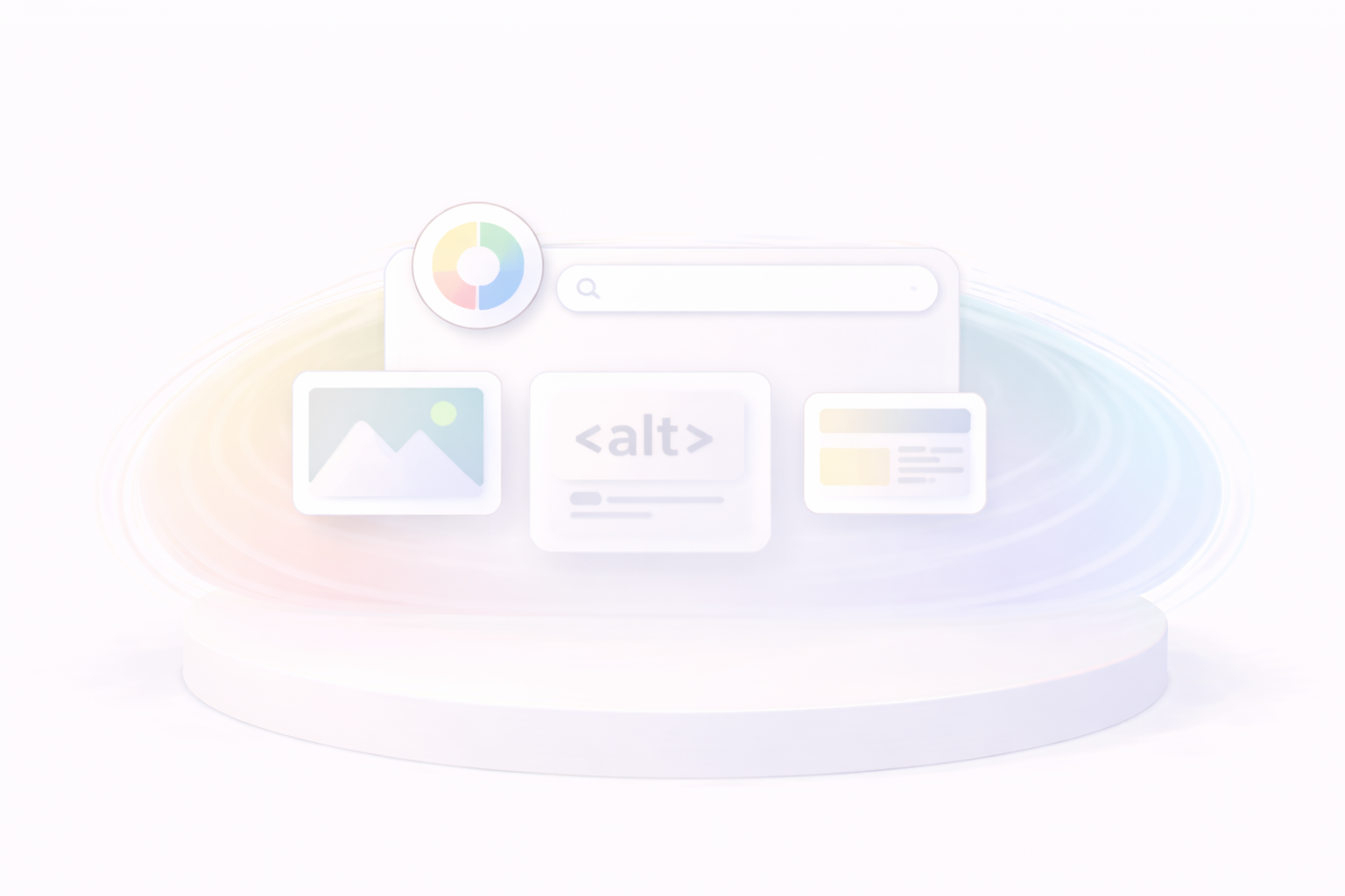 Абстрактно изображение за полезна и качествена статия от препоръчвани generative engine optimization експерти от дигитална AI SEO агенция SEOexpert.bg, представящо статия - Gemini и мултимодално търсене: снимки, ALT и таблици, които помагат