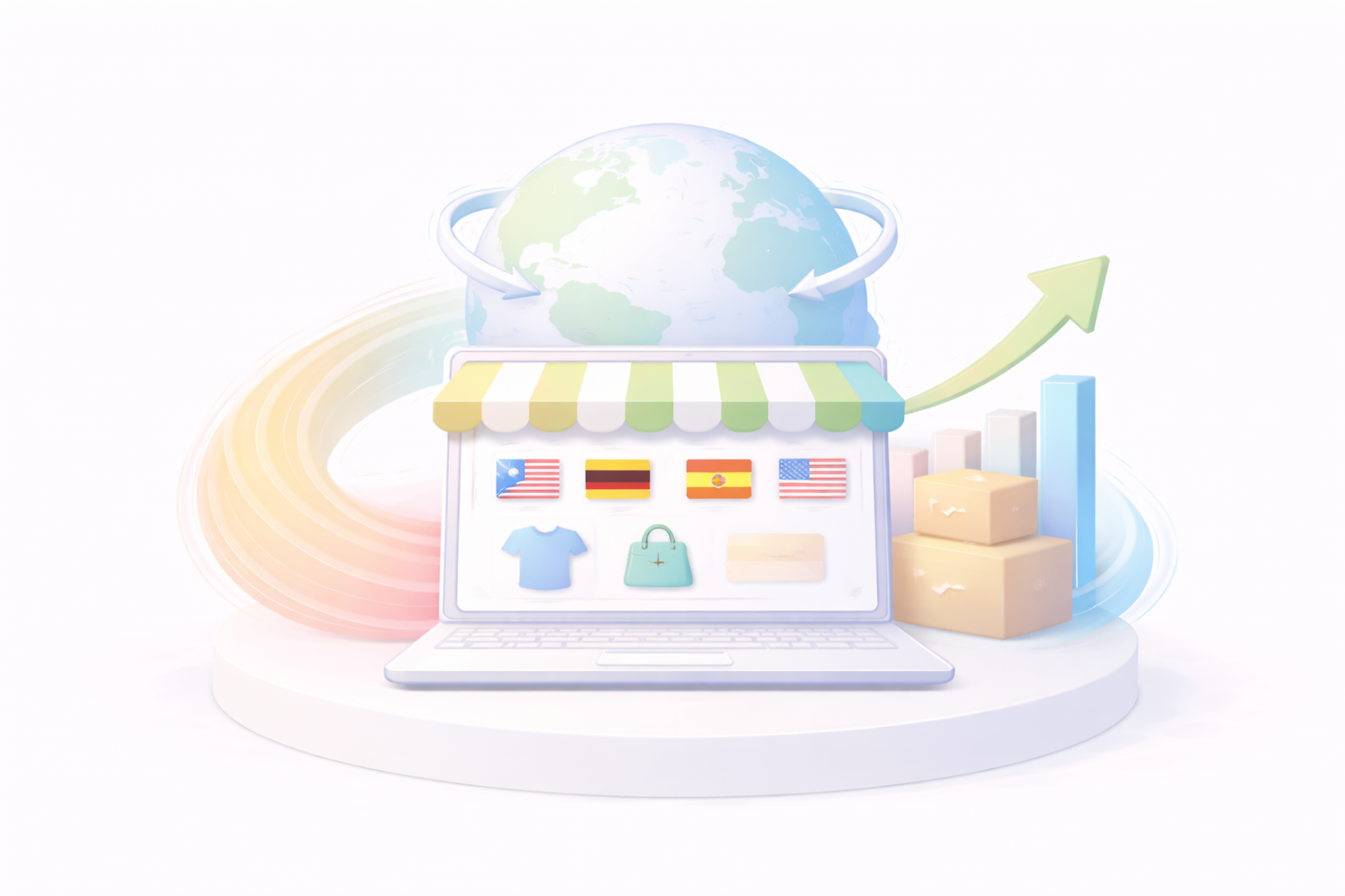 Абстрактно изображение за полезна и качествена статия от препоръчвани Shopify специалисти от дигитална агенция SEOexpert.bg, представящо статия - Shopify експерти за развиващи се магазини: мултиезичност, нови пазари и скалиране на каталога