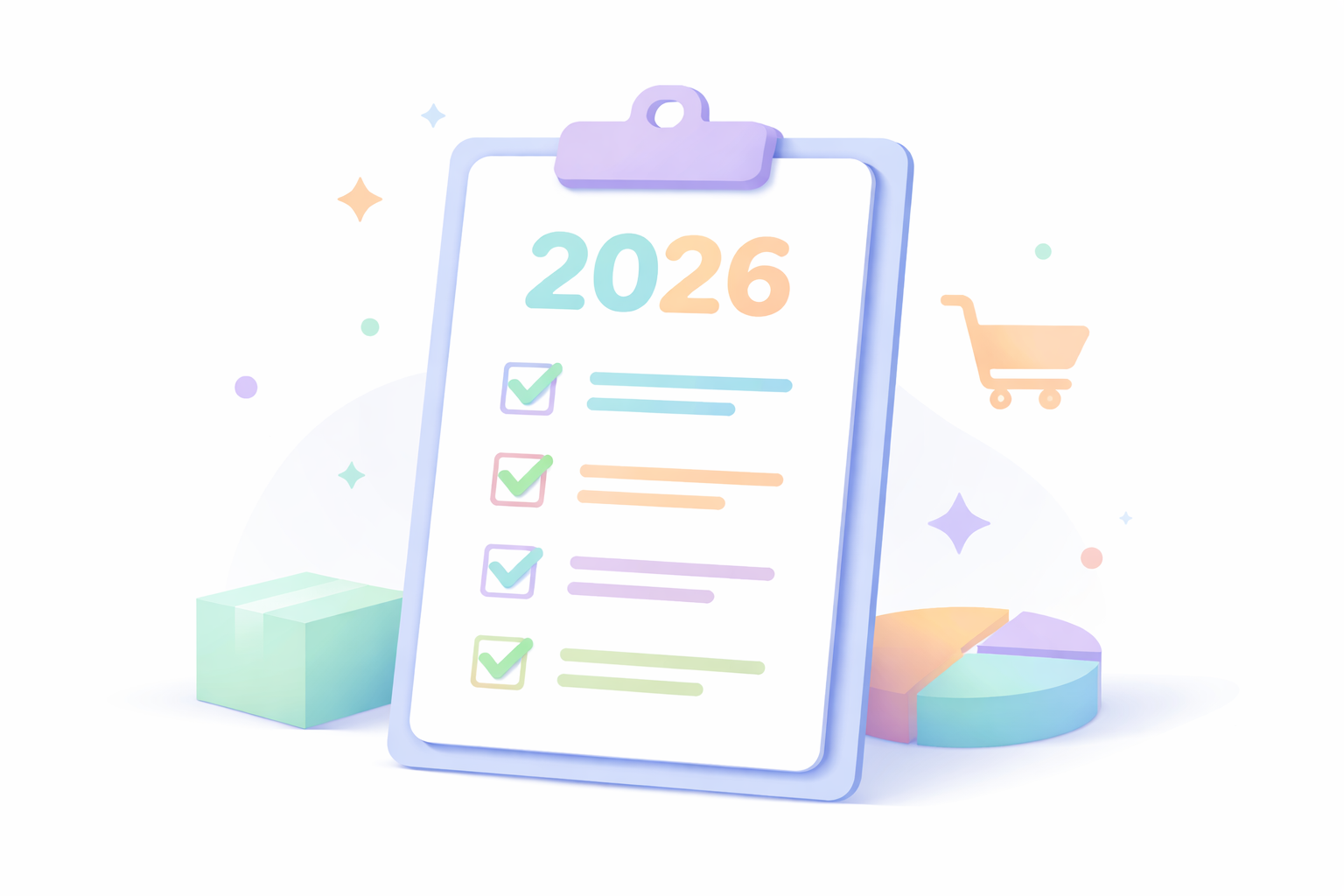 Абстрактно изображение, представящо информативна статия за Изграждане на онлайн магазин в Шопифай (Shopify) 2026 - чек лист