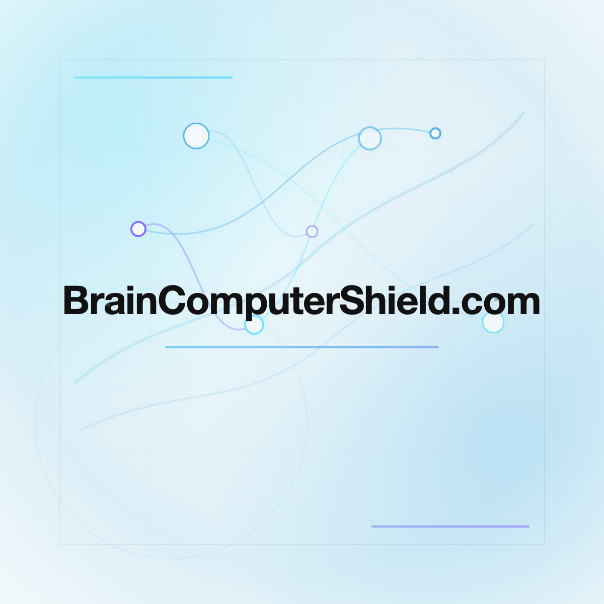 BrainComputerShield.com premium centered domain banner v2