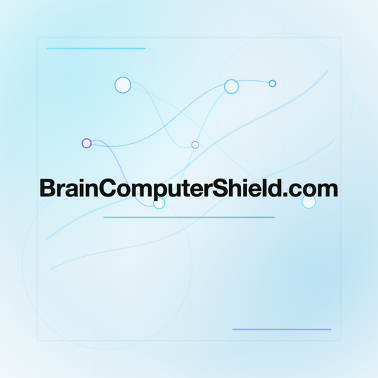 BrainComputerShield.com premium centered domain banner v2