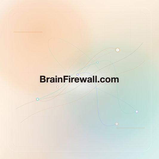 BrainFirewall.com premium opalescent technology domain creative v9