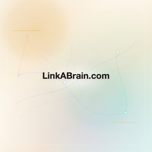 LinkABrain.com premium opalescent technology domain creative v9