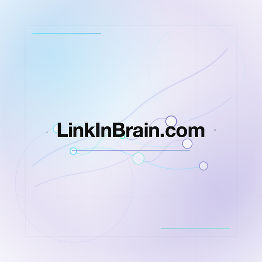 LinkInBrain.com premium centered domain banner v2