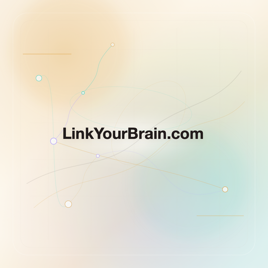 LinkYourBrain.com premium opalescent technology domain creative v9
