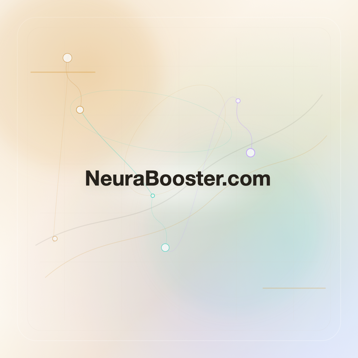 NeuraBooster.com premium opalescent technology domain creative v9