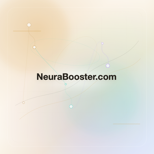 NeuraBooster.com premium opalescent technology domain creative v9