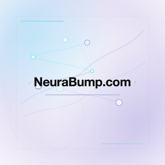 NeuraBump.com premium centered domain banner v2