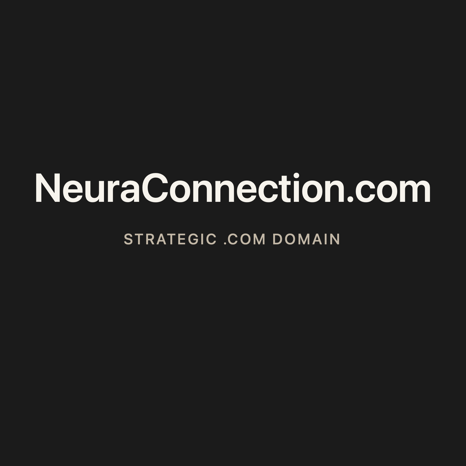 NeuraConnection.com strategic solid graphite clean domain creative 2026-06-26