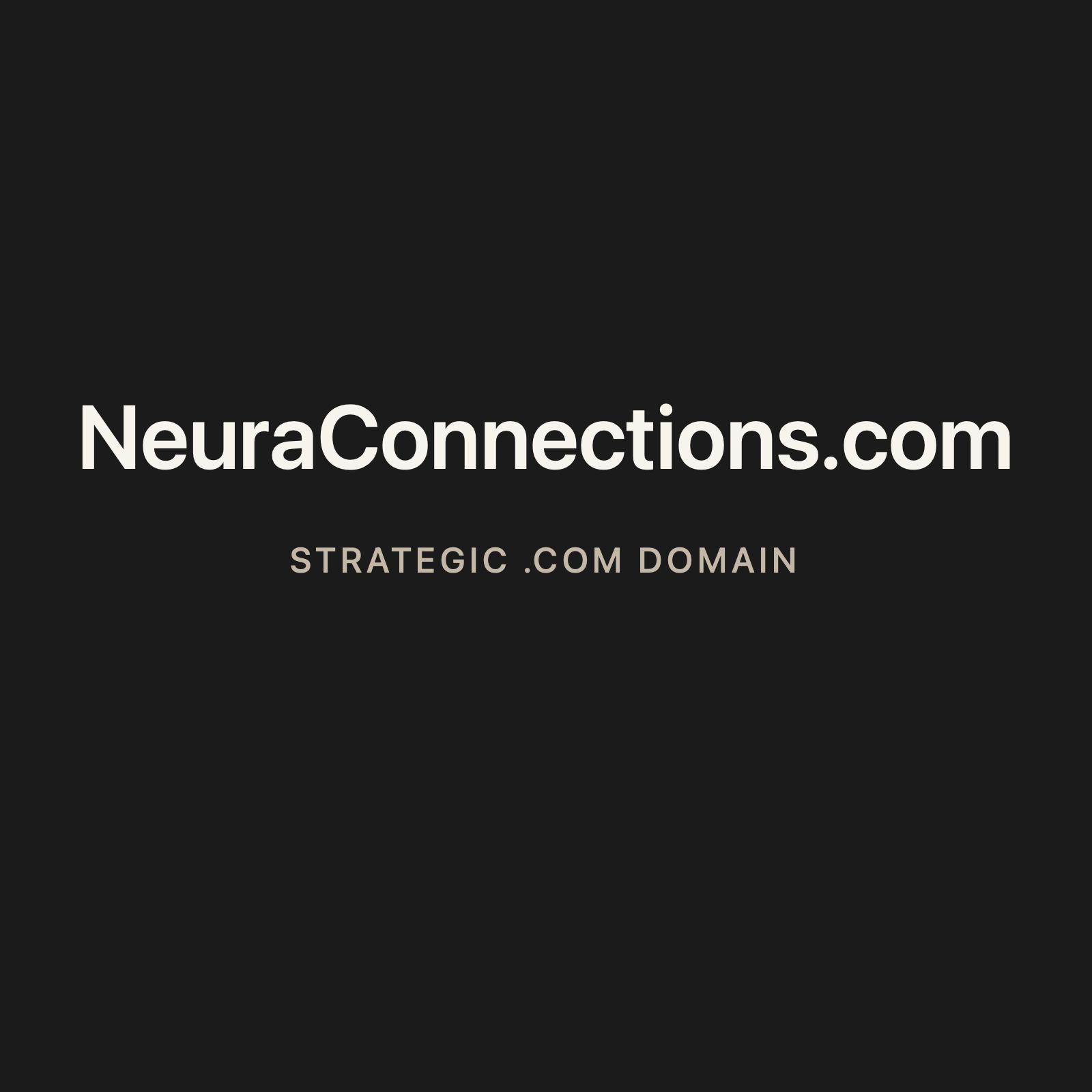 NeuraConnections.com strategic solid graphite clean domain creative 2026-06-26