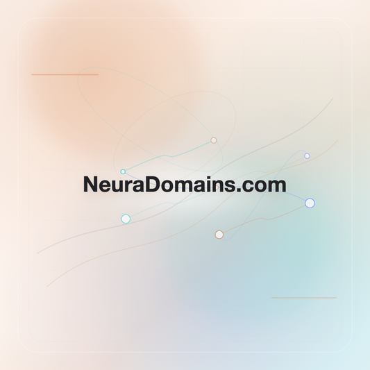 NeuraDomains.com premium opalescent technology domain creative v9