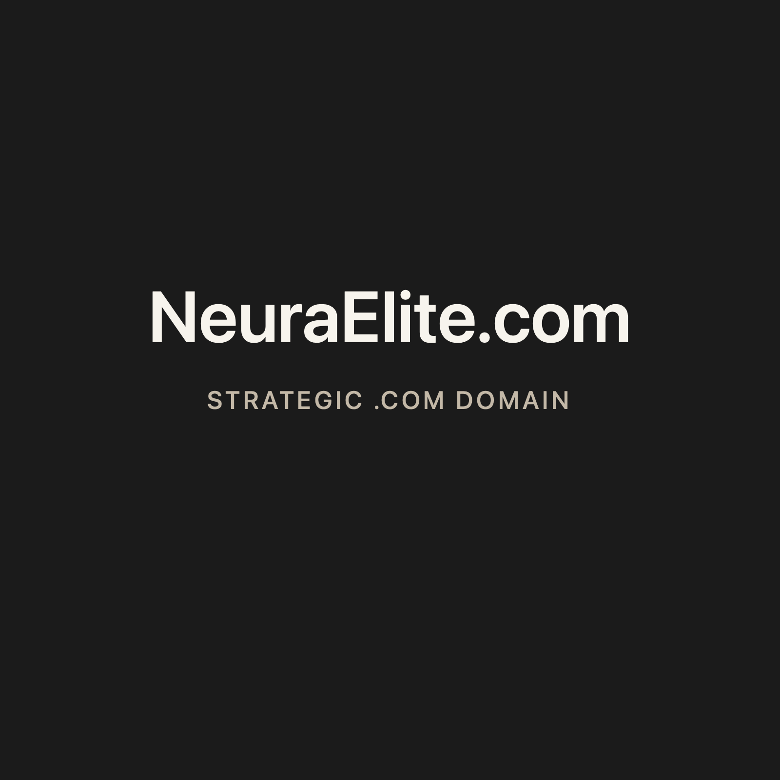 NeuraElite.com strategic solid graphite clean domain creative 2026-06-26