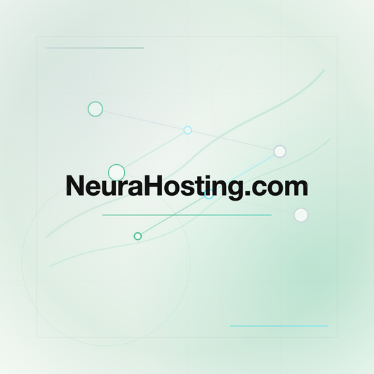 NeuraHosting.com premium centered domain banner v2