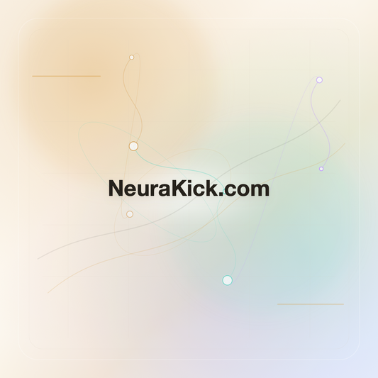 NeuraKick.com premium opalescent technology domain creative v9