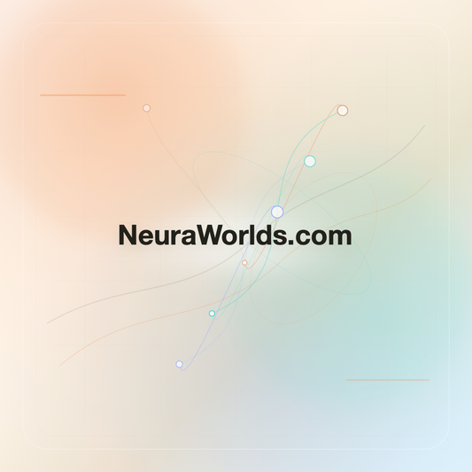 NeuraWorlds.com premium opalescent technology domain creative v9