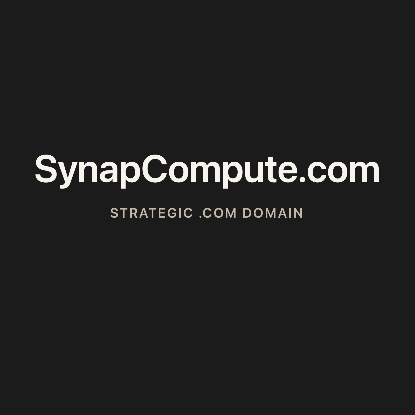 SynapCompute.com strategic solid graphite clean domain creative 2026-06-26