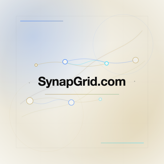 SynapGrid.com premium centered domain banner v2