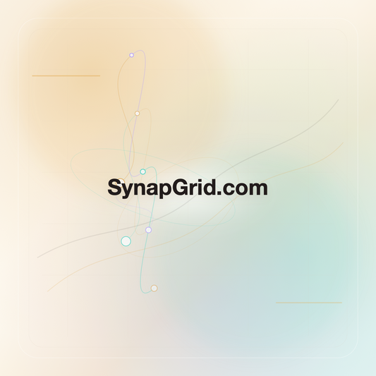 SynapGrid.com premium opalescent technology domain creative v9