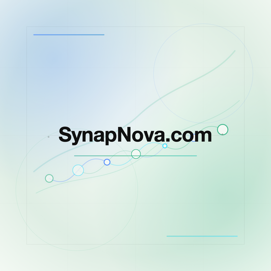 SynapNova.com premium centered domain banner v2