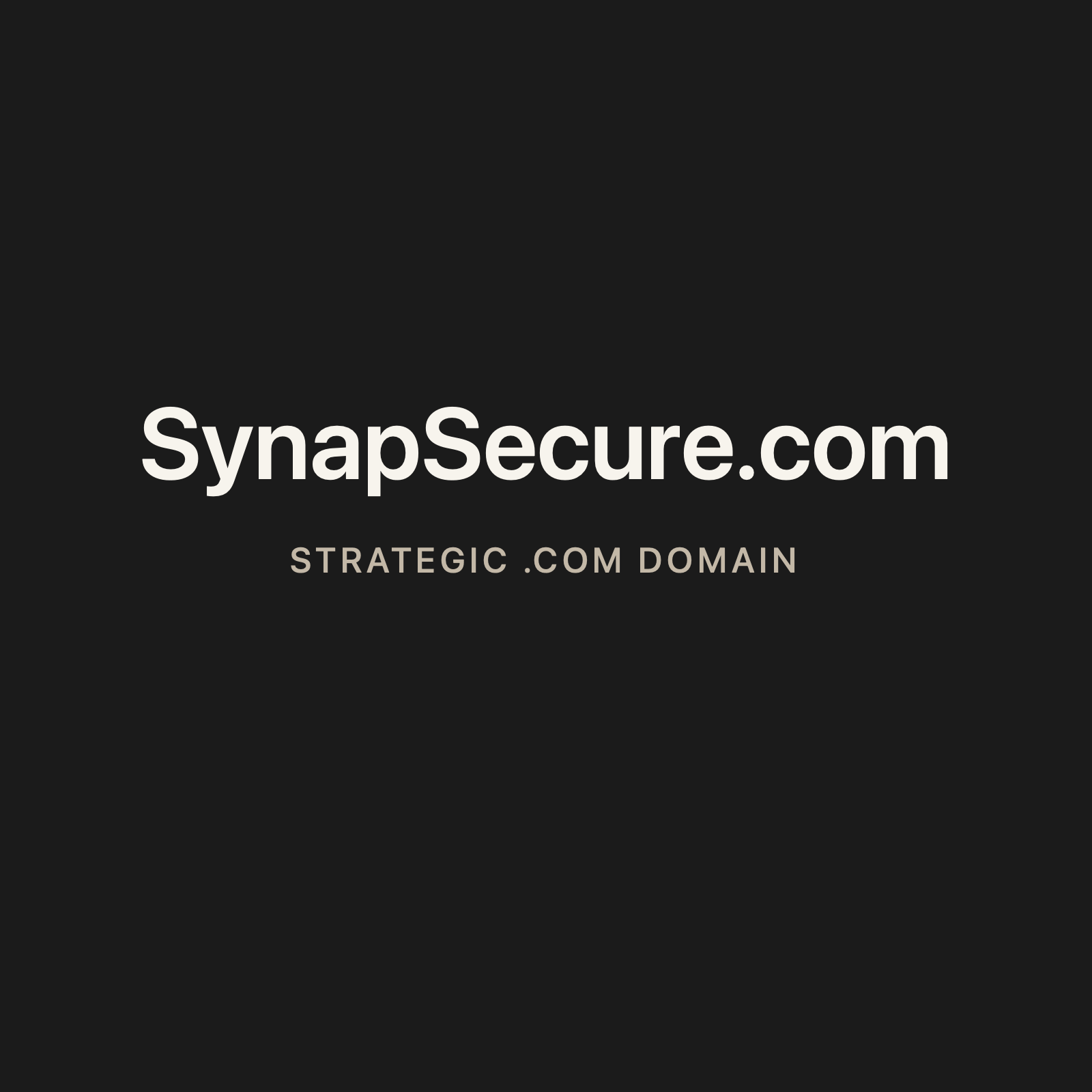 SynapSecure.com strategic solid graphite clean domain creative 2026-06-26