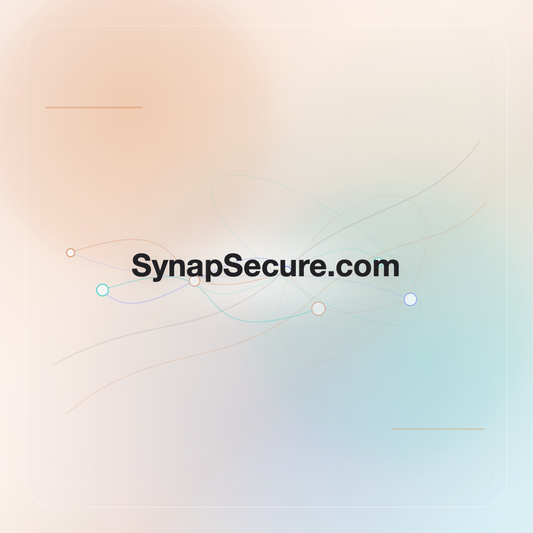 SynapSecure.com premium opalescent technology domain creative v9