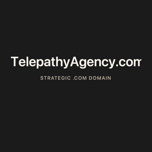 TelepathyAgency.com strategic solid graphite clean domain creative 2026-06-26