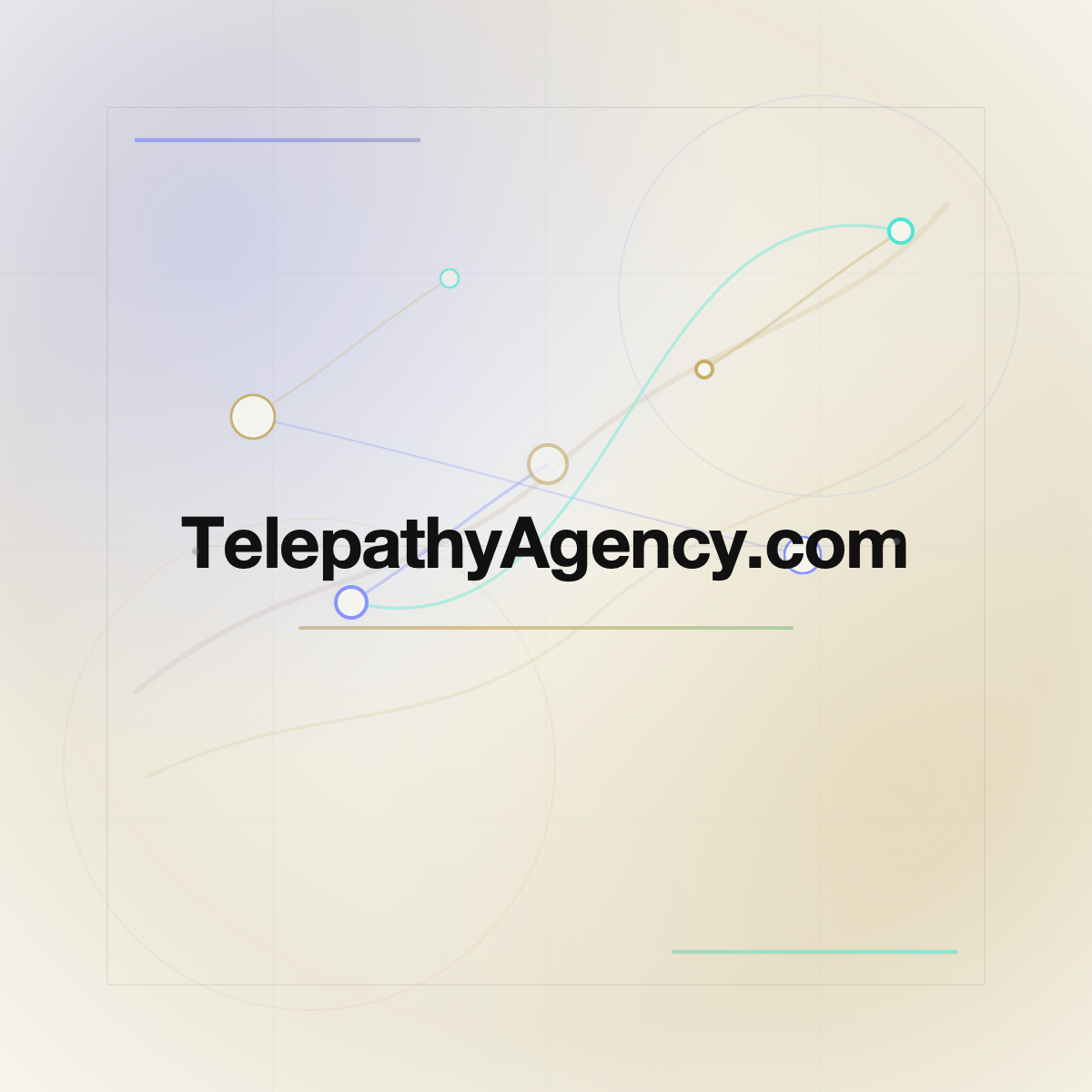 TelepathyAgency.com premium centered domain banner v2