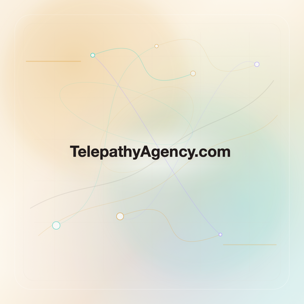 TelepathyAgency.com premium opalescent technology domain creative v9