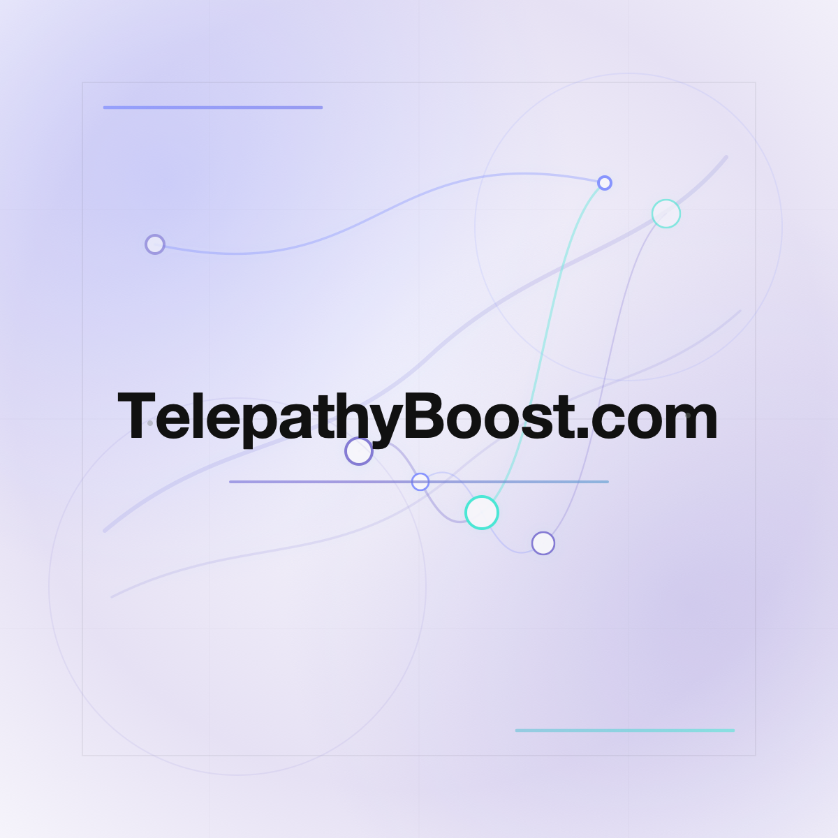 TelepathyBoost.com premium centered domain banner v2