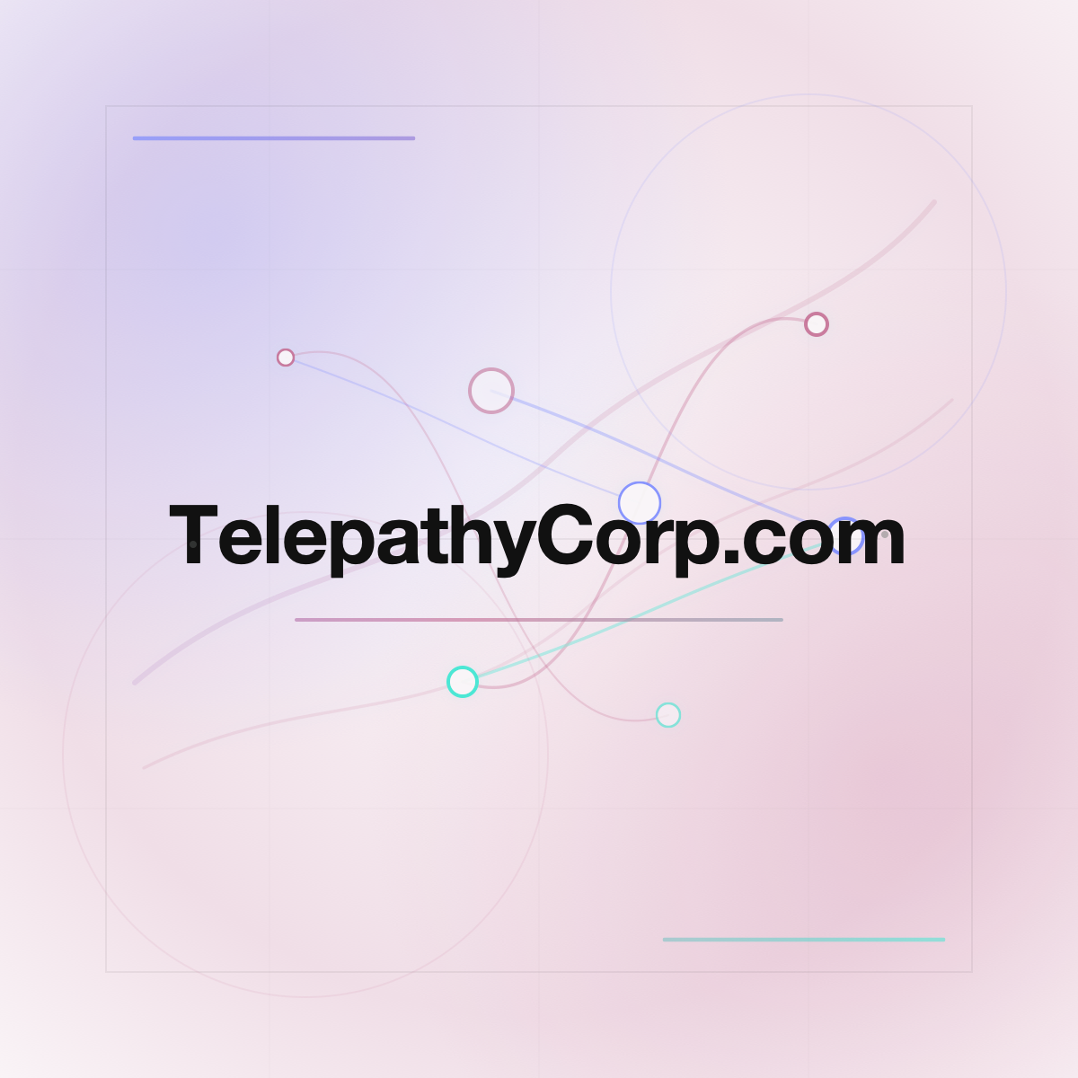 TelepathyCorp.com premium centered domain banner v2