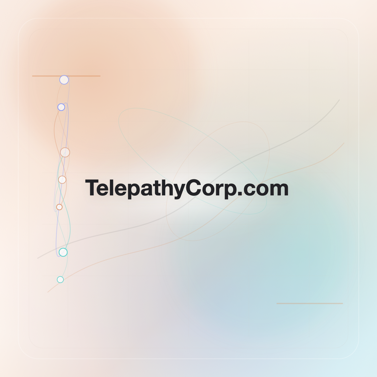 TelepathyCorp.com premium opalescent technology domain creative v9
