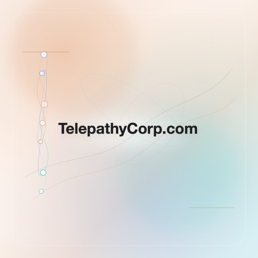 TelepathyCorp.com premium opalescent technology domain creative v9