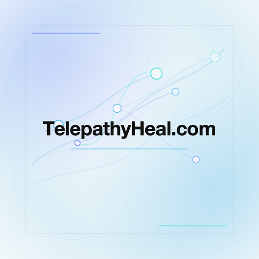 TelepathyHeal.com premium centered domain banner v2