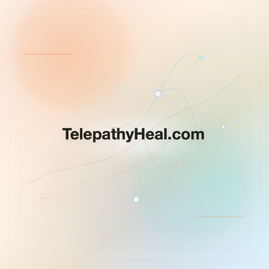 TelepathyHeal.com premium opalescent technology domain creative v9