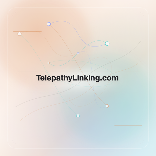 TelepathyLinking.com premium opalescent technology domain creative v9