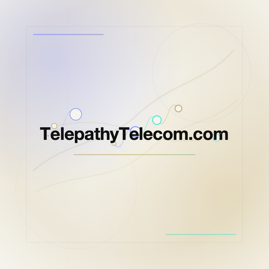 TelepathyTelecom.com premium centered domain banner v2