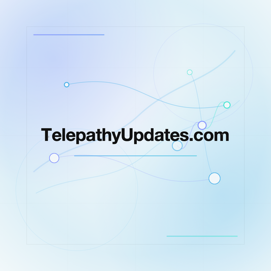 TelepathyUpdates.com premium centered domain banner v2