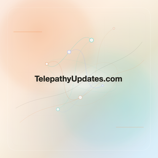 TelepathyUpdates.com premium opalescent technology domain creative v9