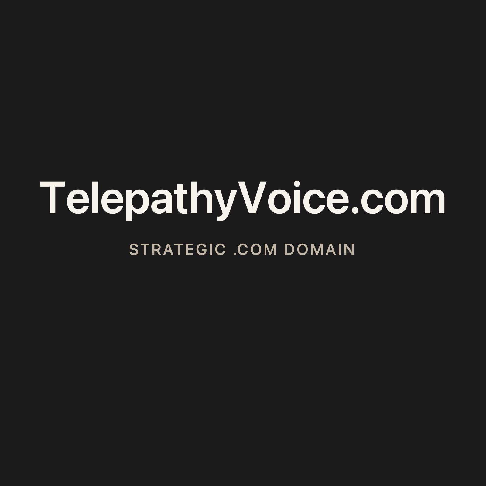 TelepathyVoice.com strategic solid graphite clean domain creative 2026-06-26